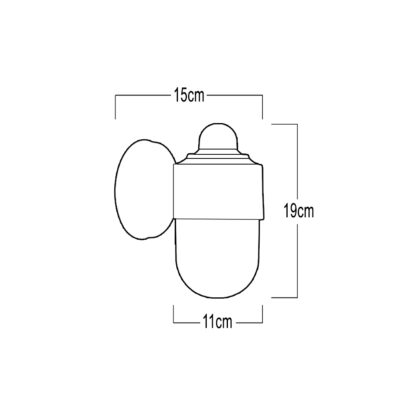 Επίτοιχο Φωτιστικό City ΑΒ IP44 E27 Max 10W - Image 4